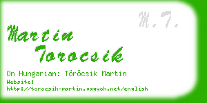 martin torocsik business card